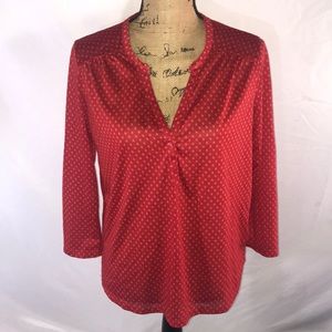 H&M Red Fern V-Neck Blouse